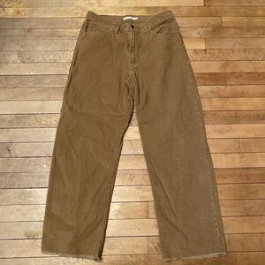 Levi’s Corduroy Jeans ‘94 Baggy Women’s Size 30 Brown Fringed Bottoms